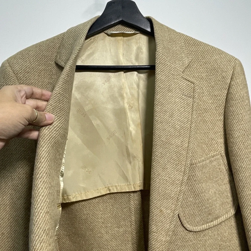 Vintage Izod Lacoste Wool Men's Blazer with Elbow Patches & Alligator‎ Buttons